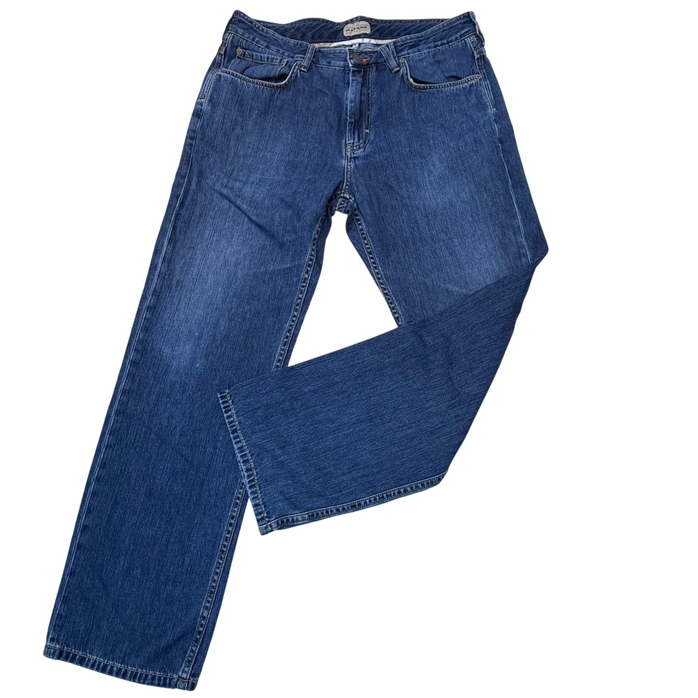 Tommy Bahama Standard Fit Jeans Mens 36x30 Medium Wash Blue Cotton Tencel Denim